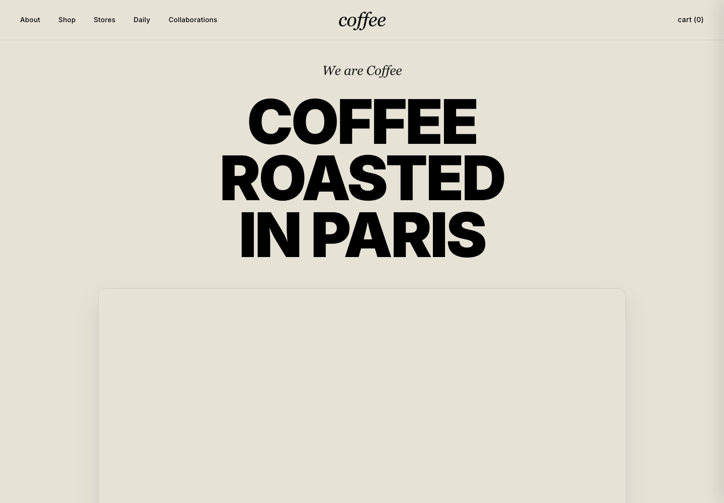 Coffee Website 1 website template screenshot